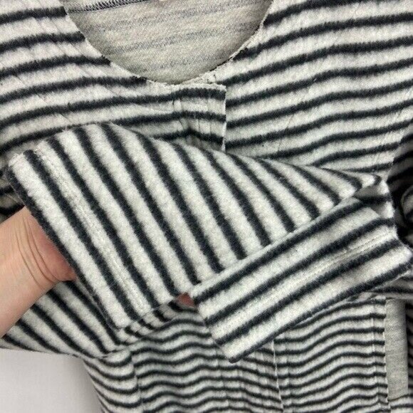 Anthropologie Dolan Striped Moto Jacket Zipper Black White Size XS Minimalist - Picture 12 of 12